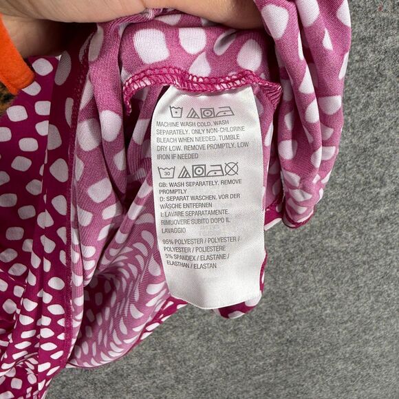 Susan Graver Blouse Women XL Purple Polka Dot Short Sleeve Round Neck Casual - Picture 4 of 7